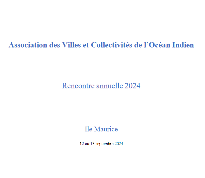Compte rendu de la rencontre annuelle 2024 à l'Île Maurice